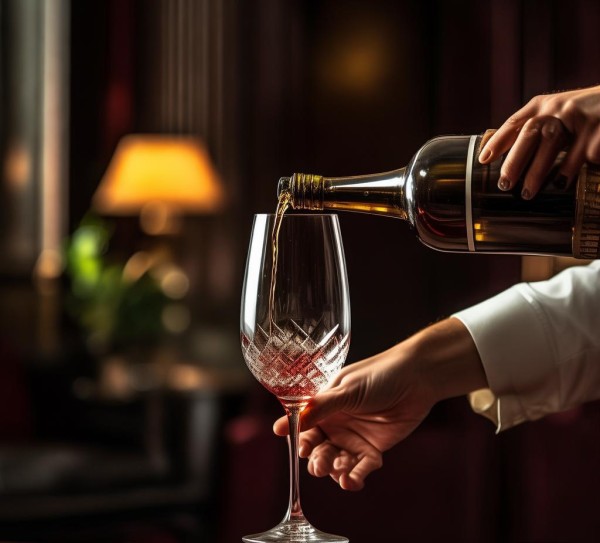 酒店服务礼仪倒酒，细节决定成败。